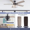 Prominence Home Cypher, 52 in. Ceiling Fan with Light & Remote Control, Matte Black 51485-40